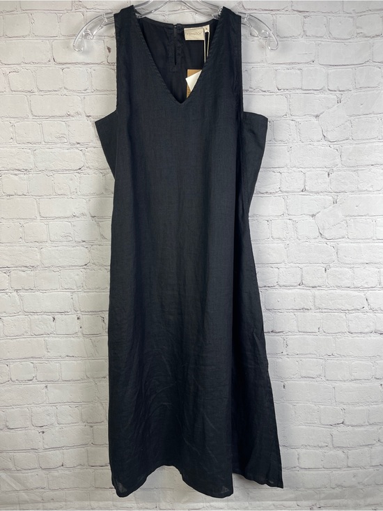 Reistor Dresses & Skirts - REISTOR The Hemp Noir v-neck midi slit black sleeveless lined dress NEW, size S